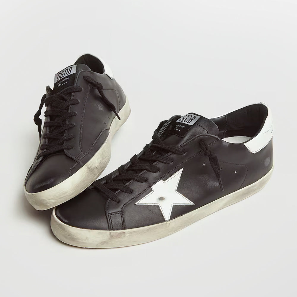 Super-Star Black White Leather